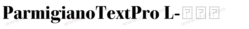 ParmigianoTextPro L字体转换 ParmigianoTextPro L字体转换